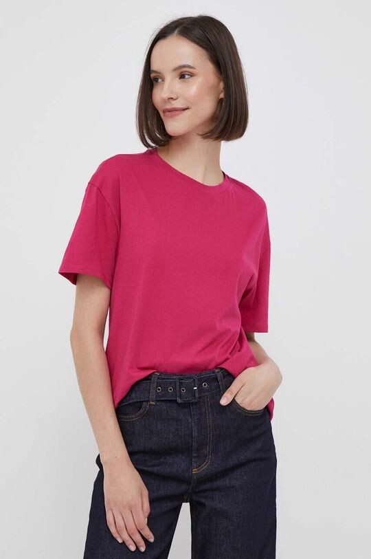 

Хлопковая футболка United Colors of Benetton, розовый