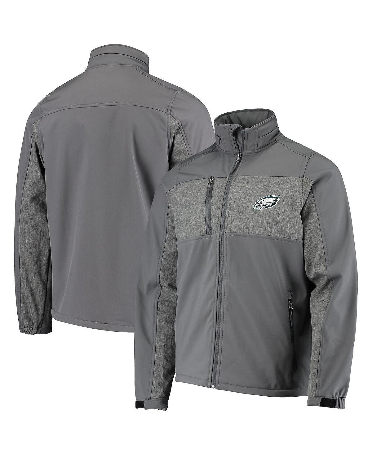 

Мужская куртка Philadelphia Eagles Circle Zephyr Softshell с молнией во всю длину графитового цвета Dunbrooke