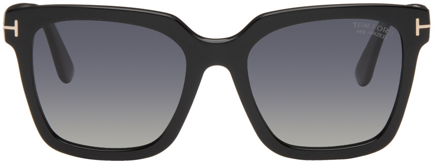 

Черные блестящие солнцезащитные очки Selby TOM FORD