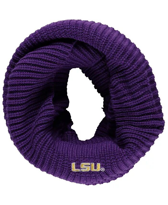 

Женский вязаный шарф с капюшоном LSU Tigers Infinity Zoozatz, фиолетовый