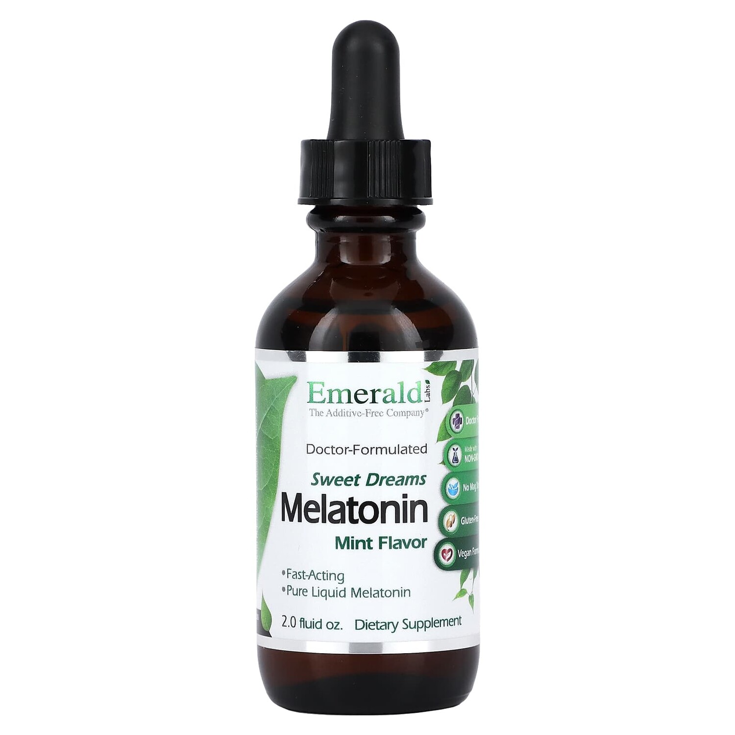 

Sweet Dreams, мелатонин, мята, 2 жидк. Унции, Emerald Laboratories