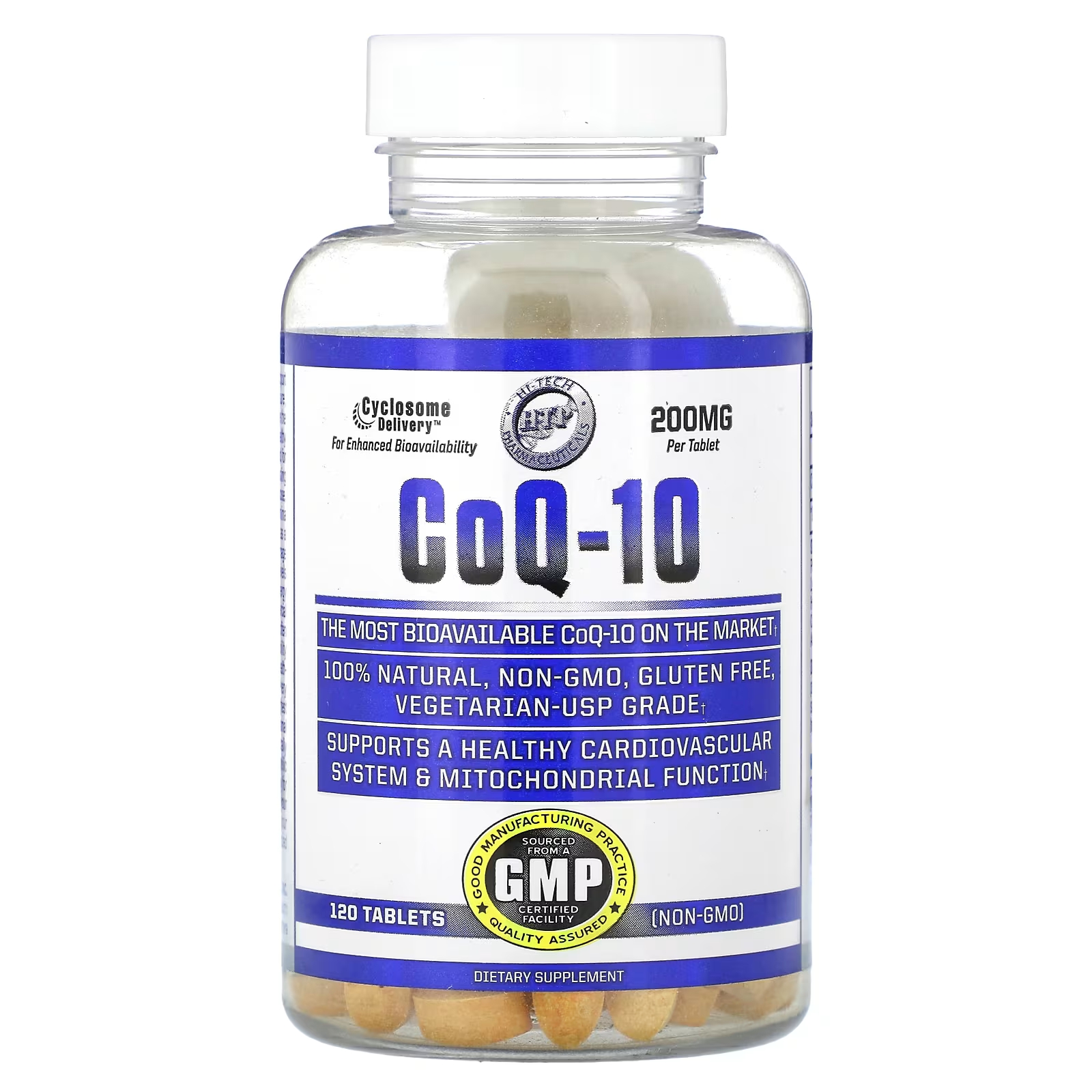 Пищевая добавка Hi Tech Pharmaceuticals CoQ-10 200 мг, 120 таблеток коэнзим q10 200 мг nature s bounty 2 упаковки по 80 таблеток