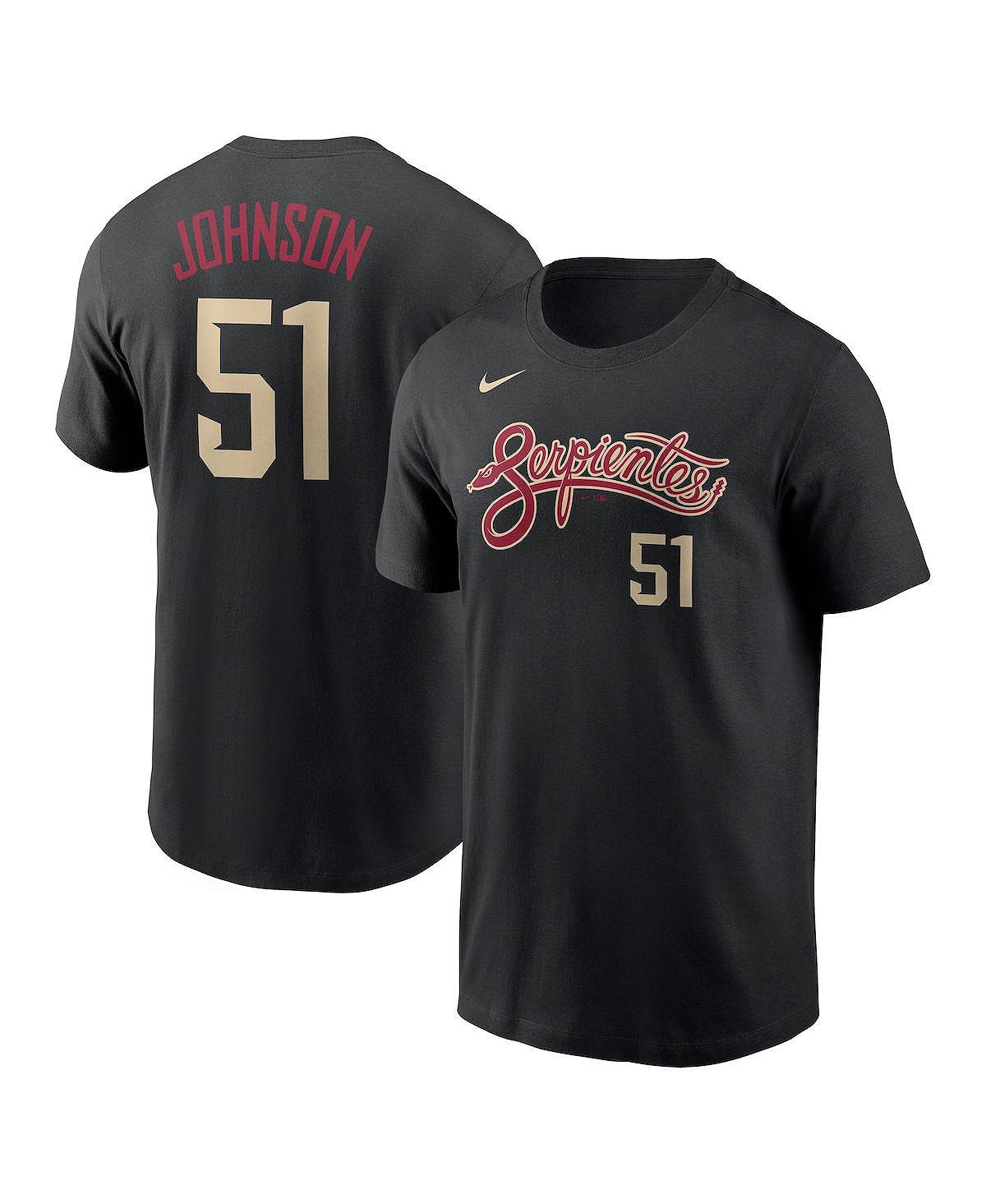 Мужская черная футболка Randy Johnson Arizona Diamondbacks City Connect с именем и номером Nike мужская черная футболка randy johnson arizona diamondbacks city connect с именем и номером nike
