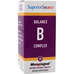 Superior Source MicroLingual баланс B Complex 60 таблеток комплекс витаминов microlingual superior source группы b и витамина c для детей 60 быстрорастворимых таблеток