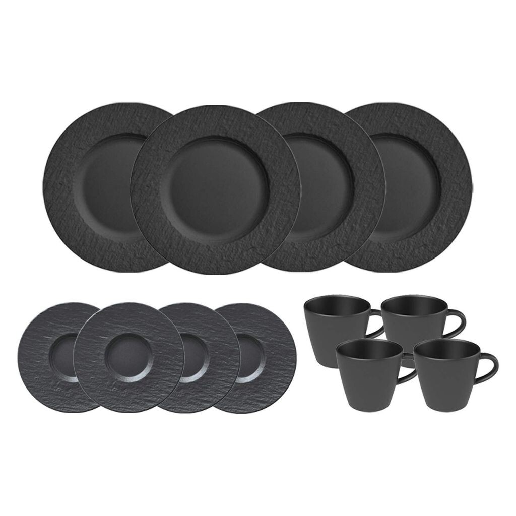 

Кофейный сервиз Villeroy & Boch Manufacture Rock, черный, 12 предм