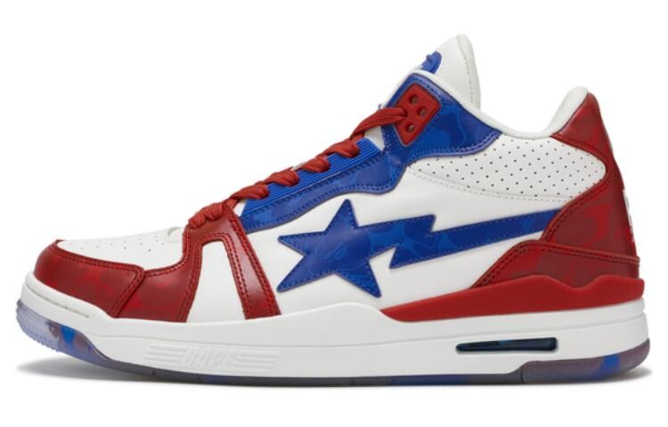 

Кроссовки Russell Athletic X A BATHING APE Clutch Sta Skateboarding Shoes Women's High-top Multicolor, цвет Multicolor