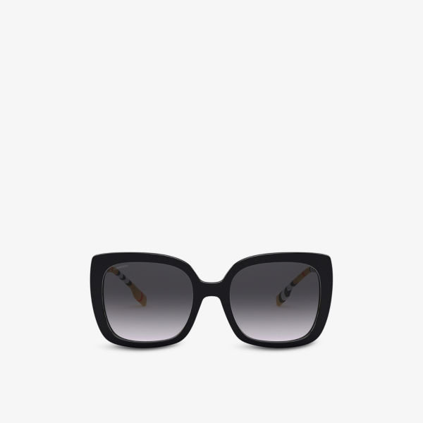 Солнцезащитные очки be4323 в квадратной оправе Burberry, черный очки солнцезащитные мужские burberry в квадратной оправе черный