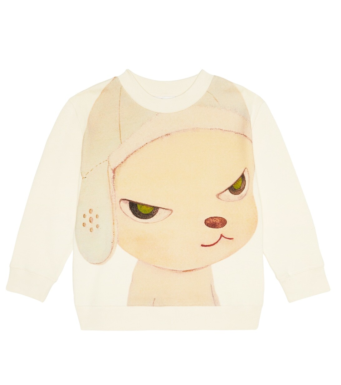 

Свитер из хлопкового джерси с принтом из коллаборации с Yoshimoto Nara Stella McCartney Kids, бежевый