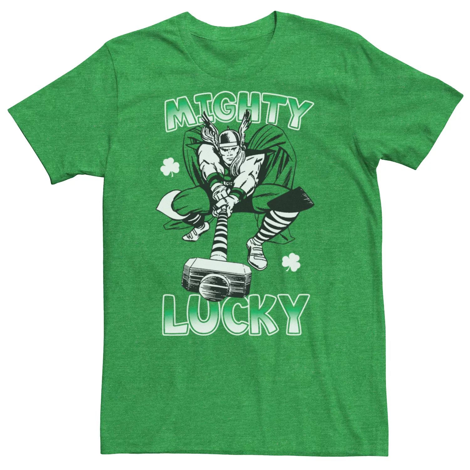 Мужская футболка Marvel Mighty Lucky ко Дню Святого Патрика Licensed Character мужская футболка с надписью hulk lucky ко дню святого патрика marvel