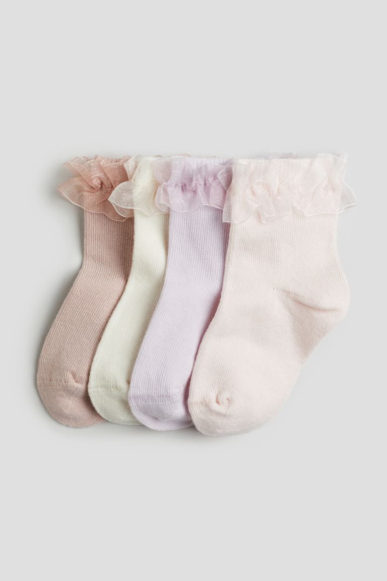 4 упаковки носков H&M, розовый цена и фото