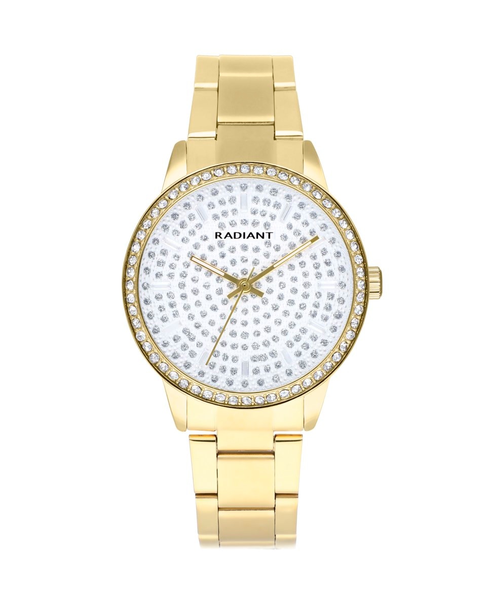 Женские стальные часы Eclipse 38 мм RA578202 с золотым ремешком Radiant, золотой