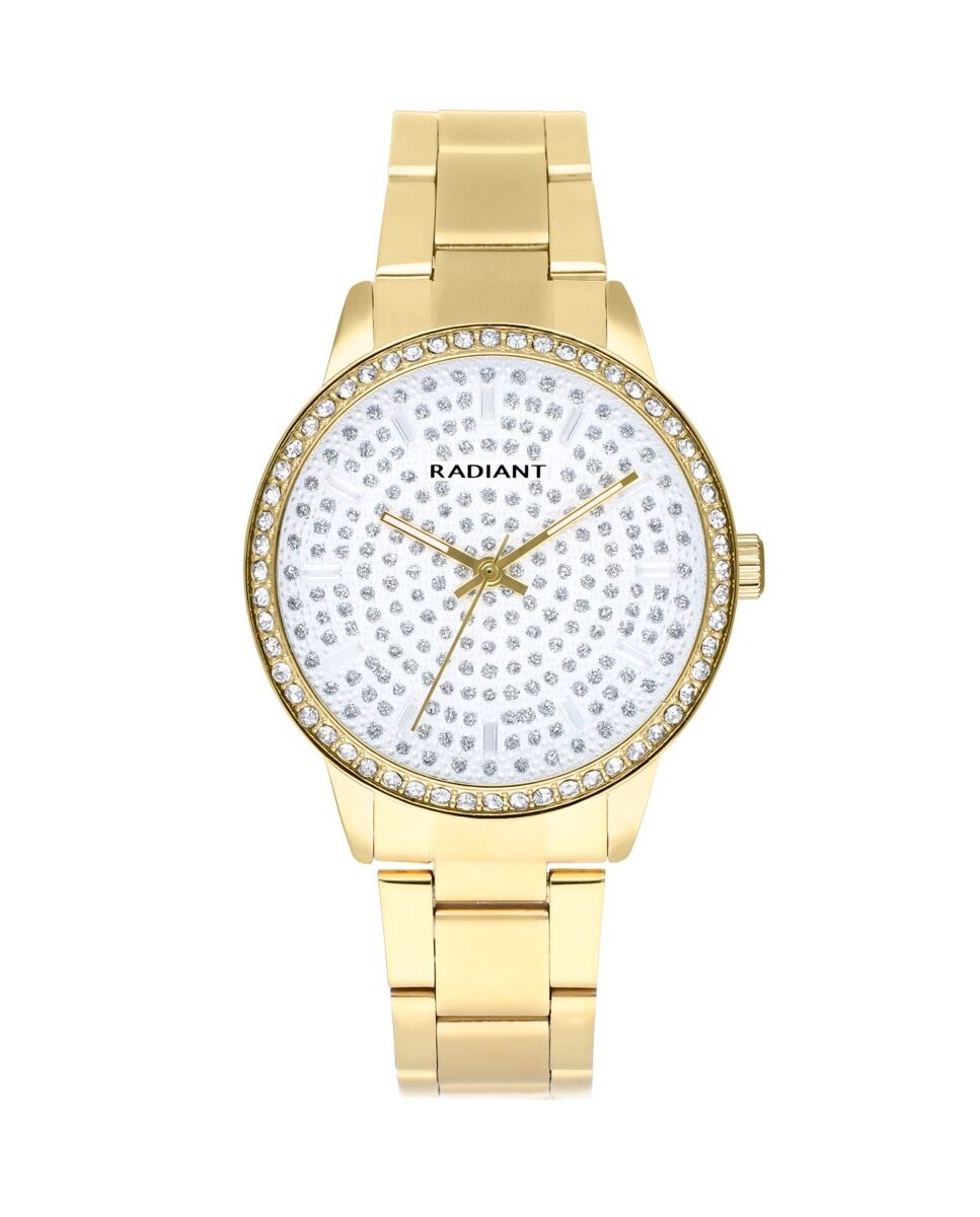 

Женские стальные часы Eclipse 38 мм RA578202 с золотым ремешком Radiant, золотой