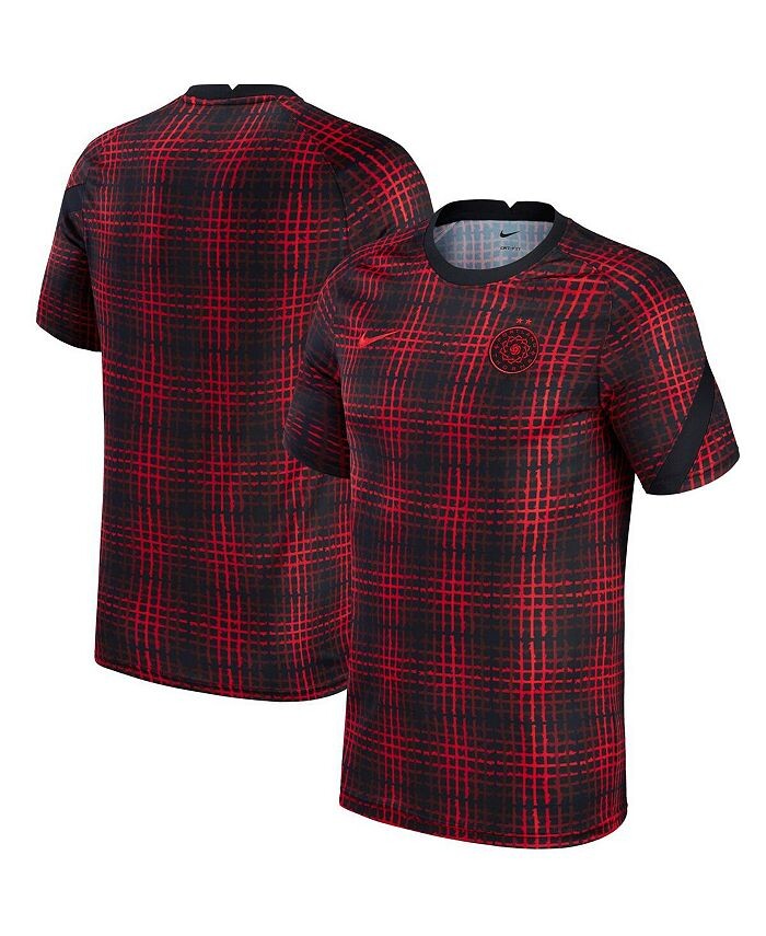 

Мужская футболка Black Portland Thorns FC 2021/2022 перед матчем Nike, черный