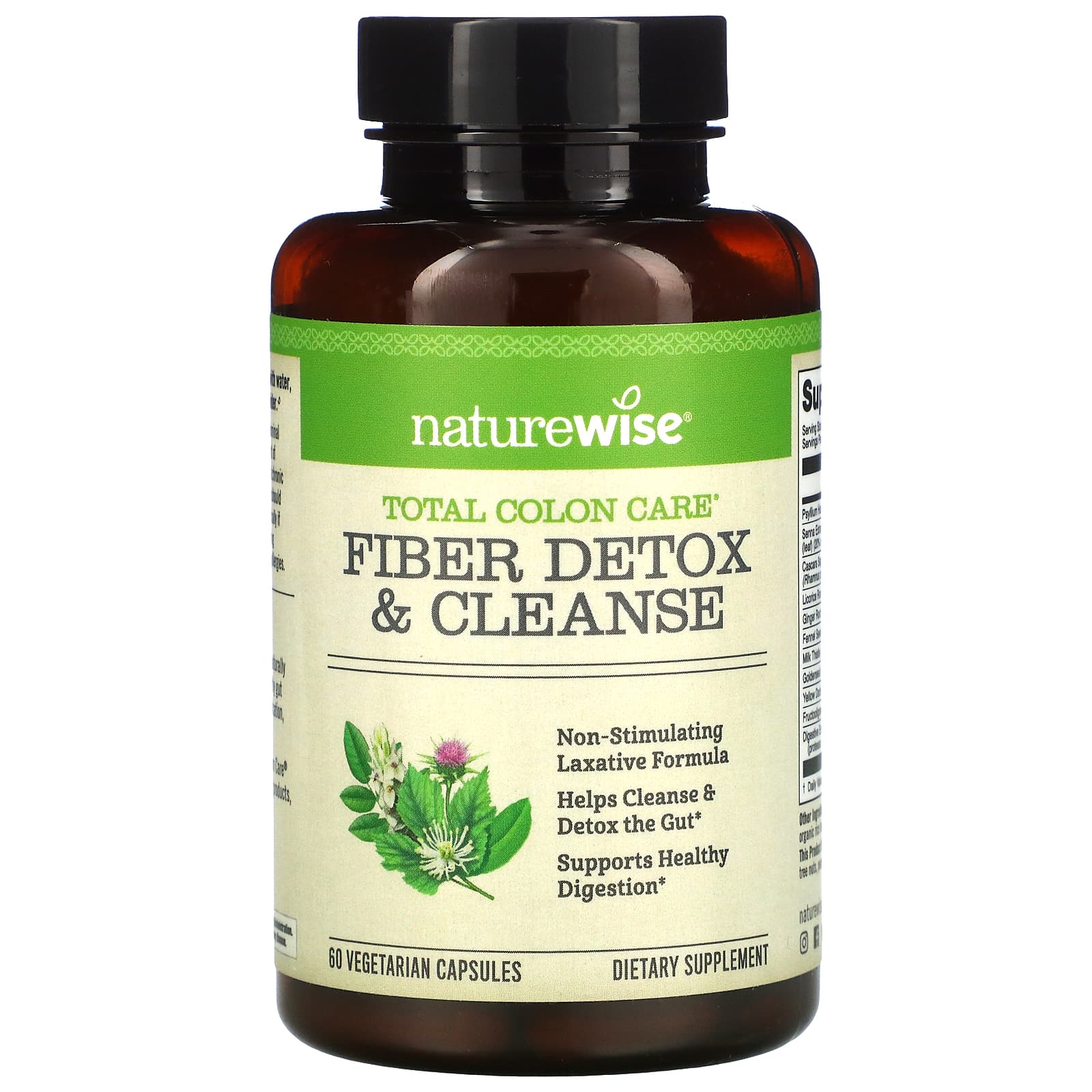 

Fiber Detox & Cleanse, 60 вегетарианских капсул, NatureWise