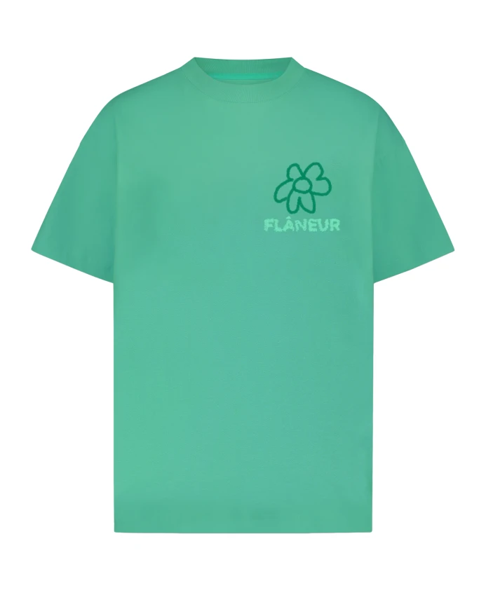 

Футболка с рисунком цветов Flaneur Homme, зеленый