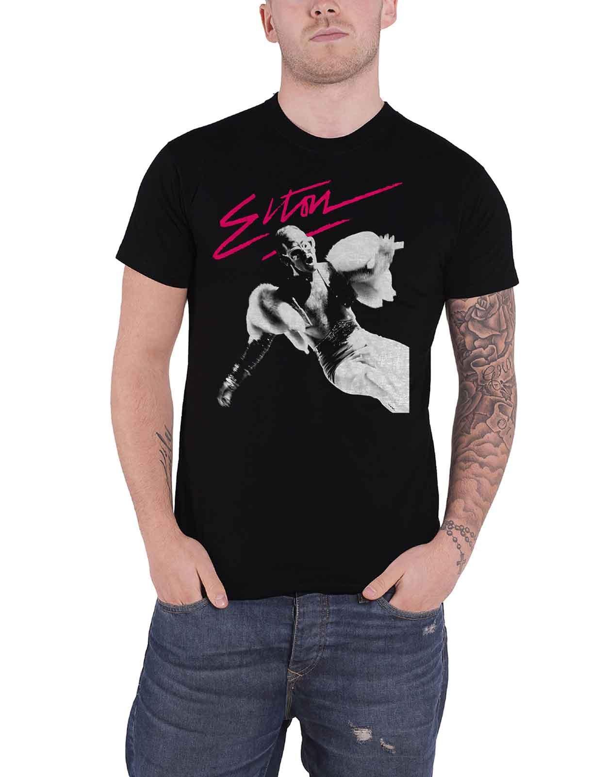 Розовая футболка с кистью Elton John, черный elton john elton john rarities and b sides 3 lp