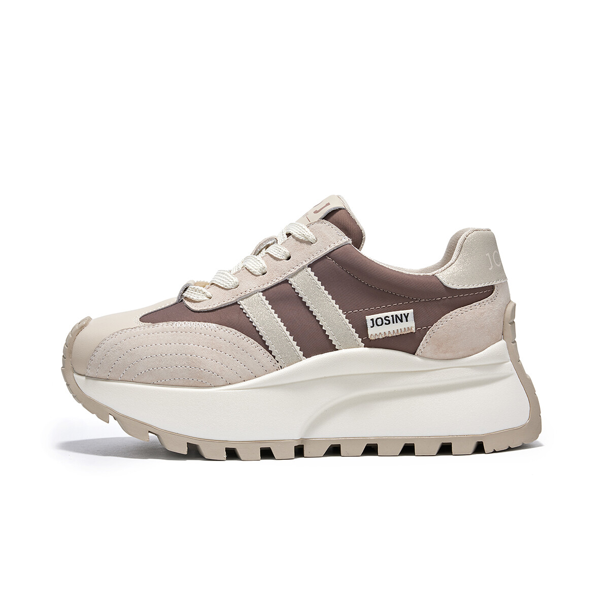 

Кроссовки для образа жизни Женские низкие Josiny, цвет Beige/Brown (Height 5.5cm)