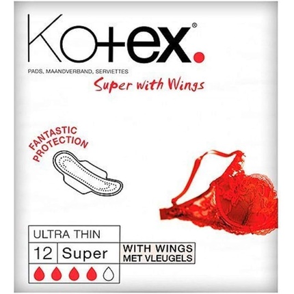 цена Ультратонкие суперполотенца Kotex — упаковка из 12 шт.