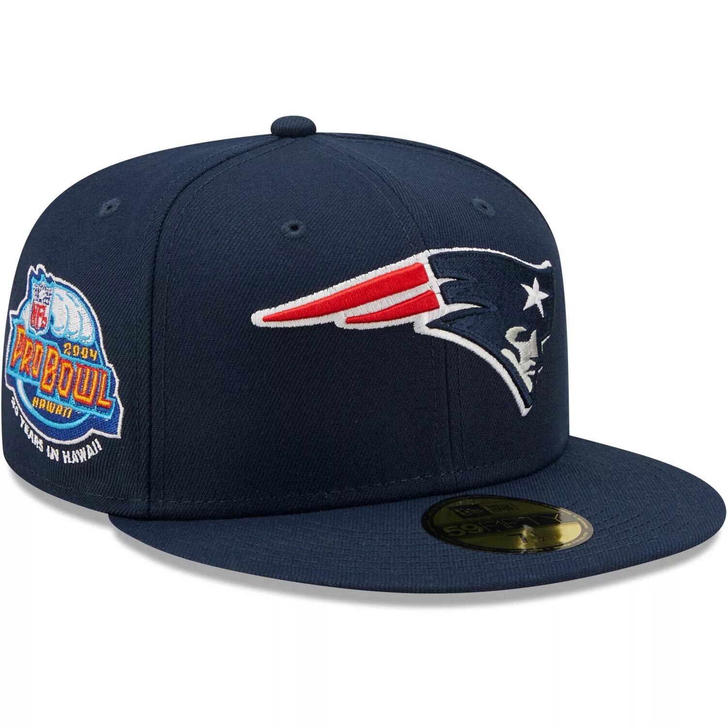 

Мужская красная шляпа New Era Navy New England Patriots 2004 Pro Bowl Patch 59FIFY