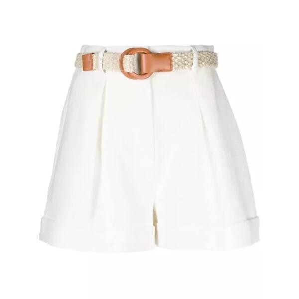 

Шорты august belted cotton shorts Zimmermann, белый