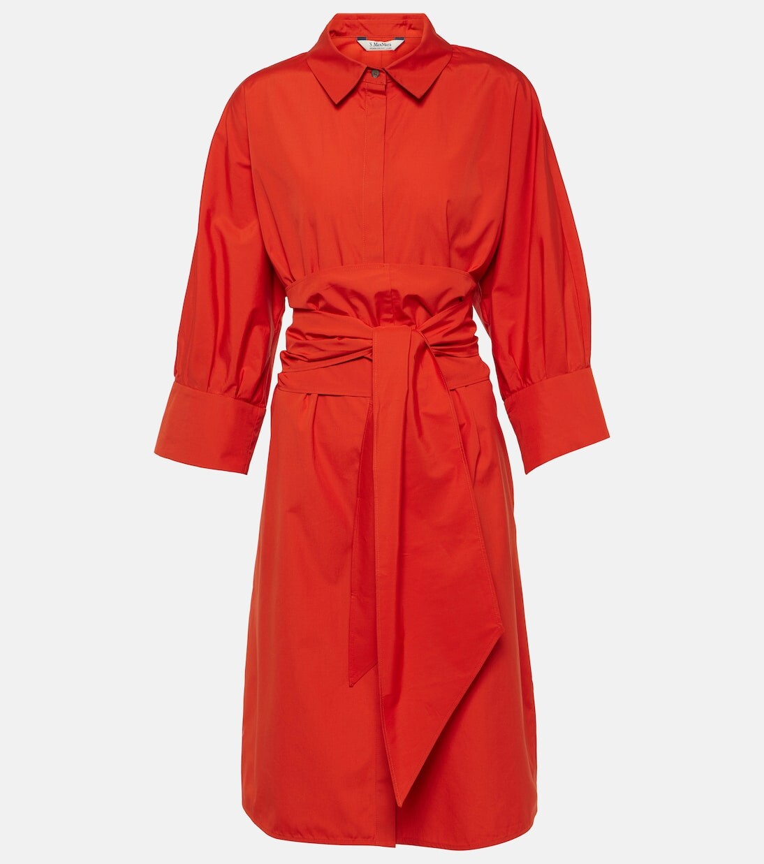 

Платье-рубашка из хлопкового поплина 'S Max Mara, оранжевый