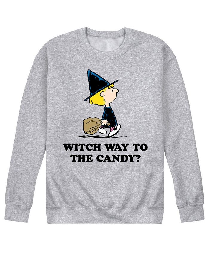 

Мужская флисовая футболка Peanuts Witch Way To Candy AIRWAVES, серый