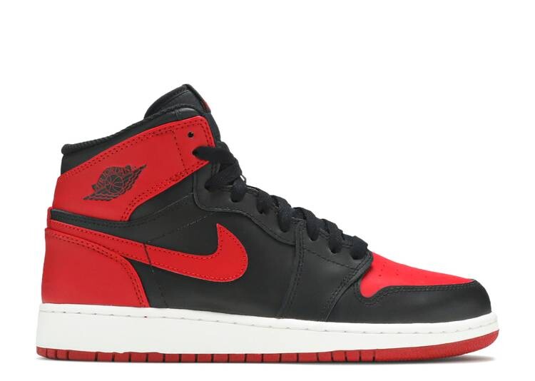 

Кроссовки AIR JORDAN 1 RETRO HIGH OG BG 'BRED' 2013, черный