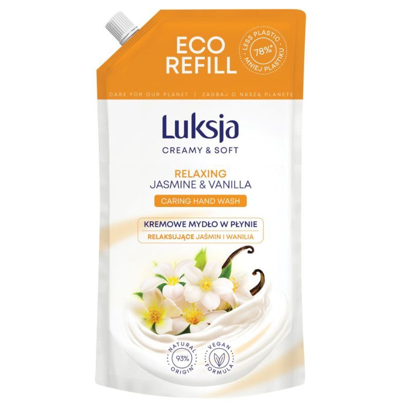 Luksja Creamy & Soft Jaśmin i Wanilia заправка - жидкое мыло, 900 ml
