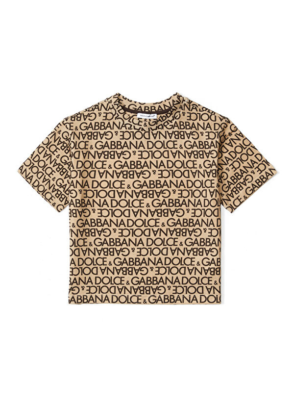 

Бежевая футболка с логотипом для мальчиков Dolce&Gabbana