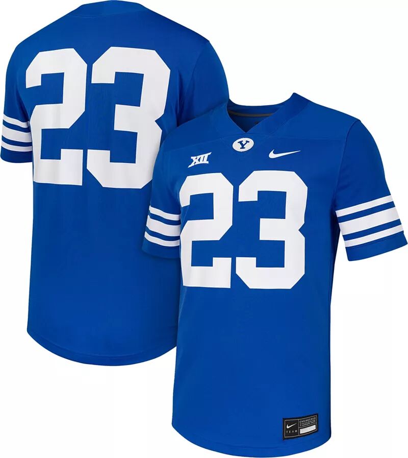 

Мужская синяя футболка для домашнего футбола Nike BYU Cougars #23 Replica