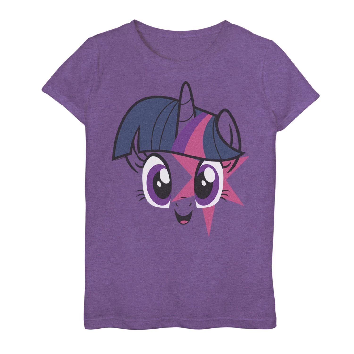 

Футболка с изображением большого лица My Little Pony Twilight Sparkle для девочек 7–16 лет Licensed Character