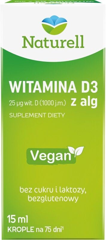 

Naturell Witamina D3 z Alg Krople жидкий витамин D3, 15 ml