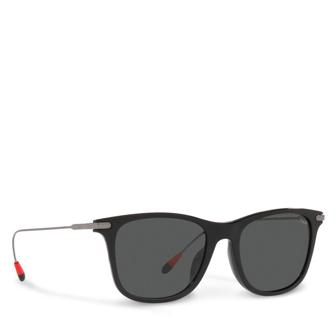 Солнцезащитные очки Polo Ralph Lauren, черный прямоугольные матовые черные серебряные зеркальные солнцезащитные очки polo ralph lauren черный