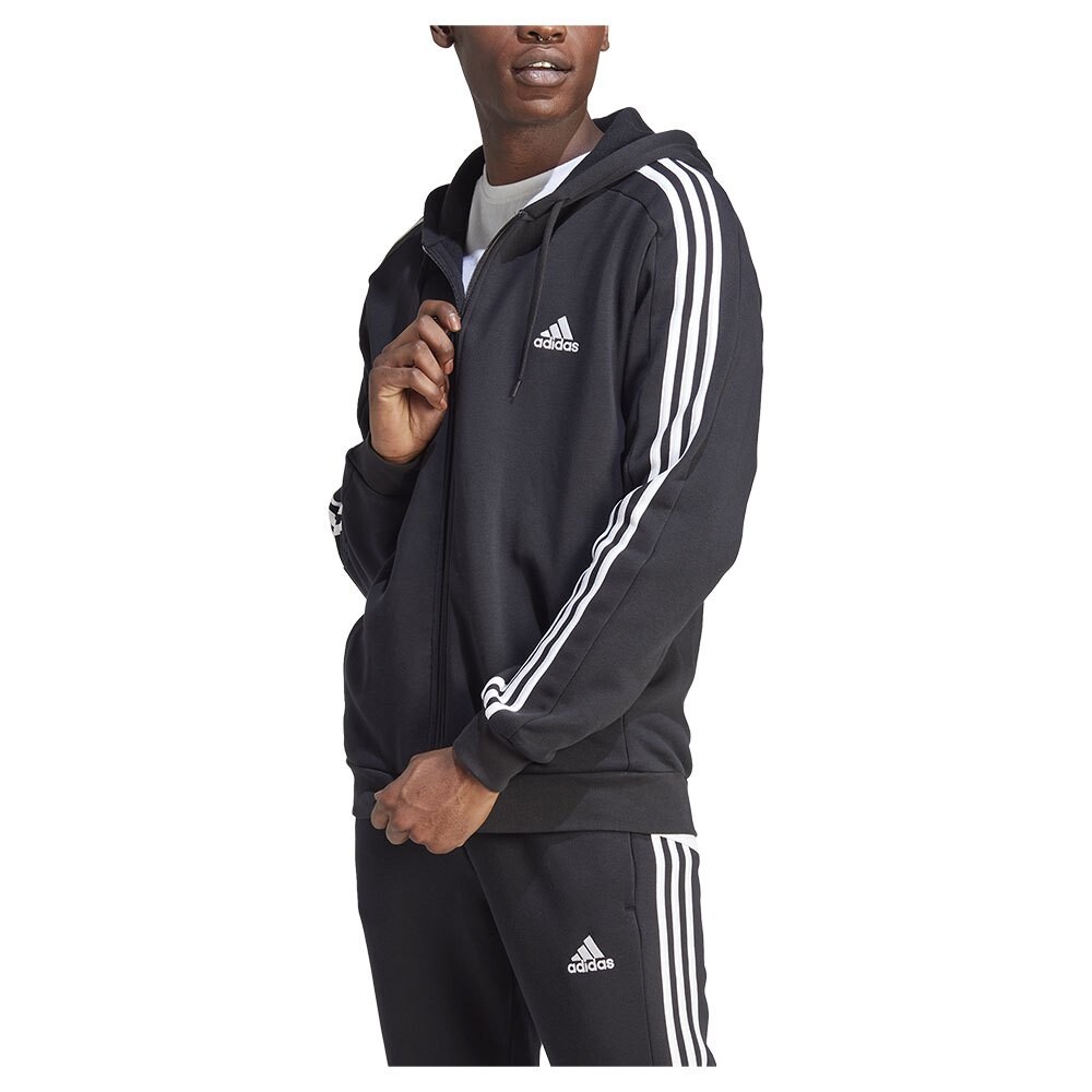 

Толстовка adidas Essentials Fleece 3 Stripes Full Zip, черный