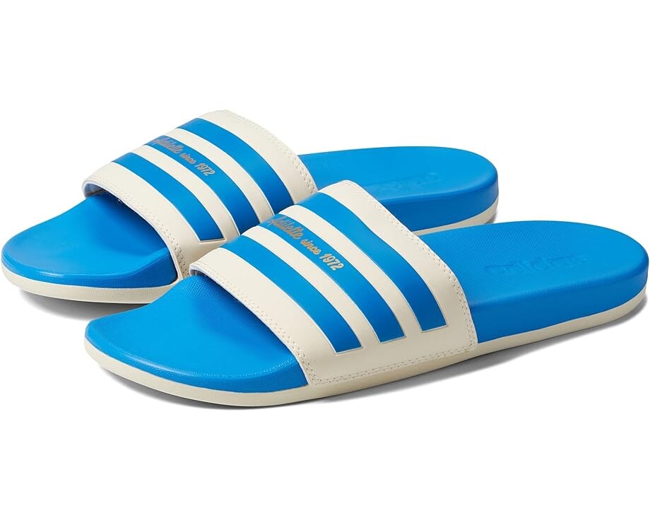 

Сандалии Adidas Adilette Comfort, цвет Wonder White/Blue Rush/Gold Metallic