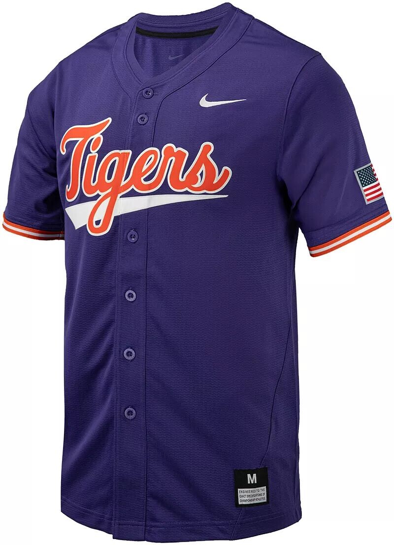 

Мужская бейсбольная майка Nike Clemson Tigers Regalia с полной пуговицей