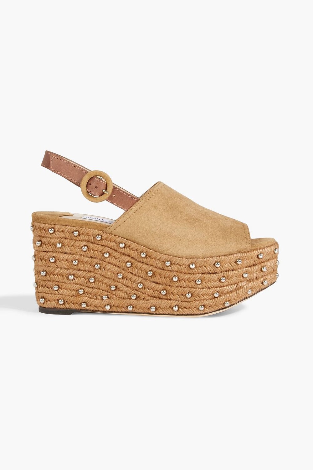 

Босоножки Deya 95 на танкетке с шипами JIMMY CHOO, песочный