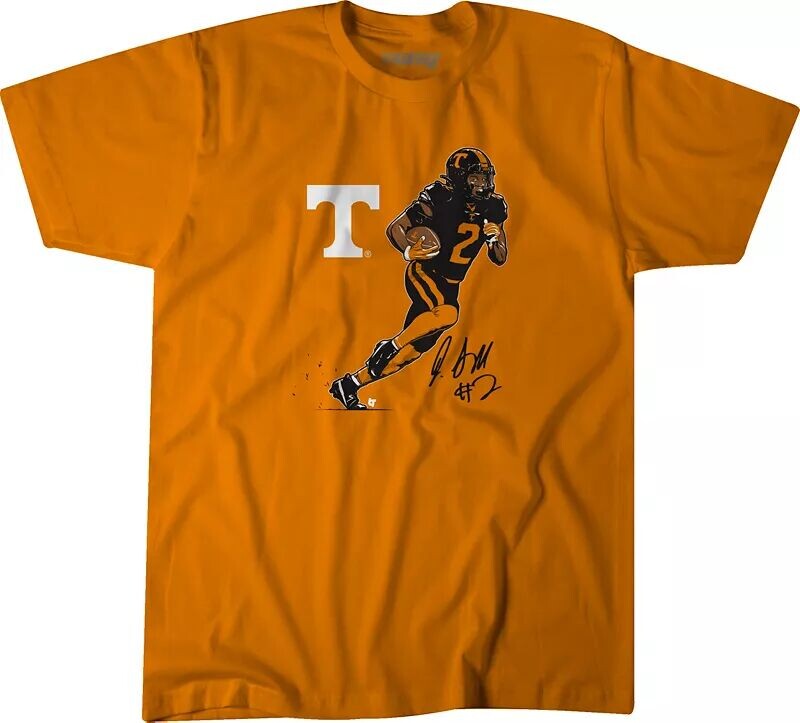 

BreakingT Мужская маленькая футболка Tennessee Volunteers Tennessee Orange Jabari