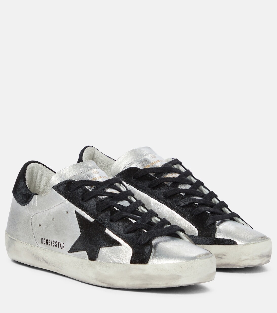 

Кроссовки Super-Star из кожи и замши Golden Goose, черный