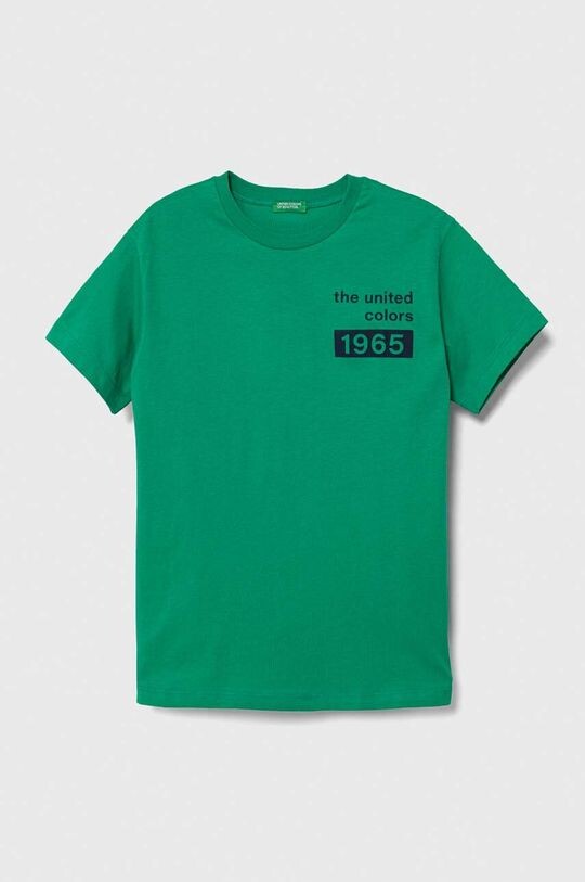 

Хлопковая футболка для детей United Colors of Benetton, зеленый