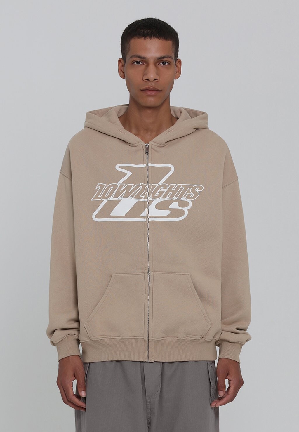 

Толстовка на молнии RACER LOGO ZIP HOODIE UNISEX LOW LIGHTS STUDIOS, песочный