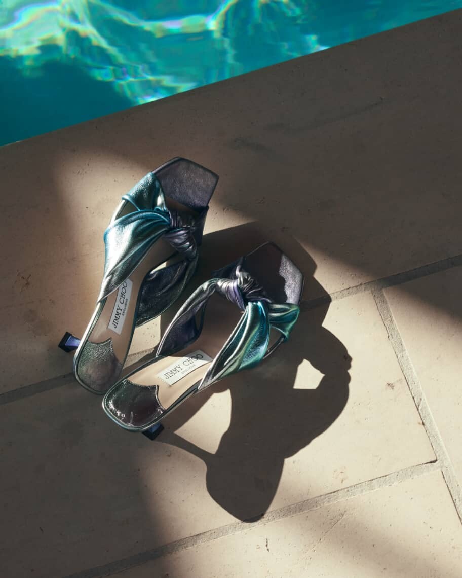 

Шлепанцы Avenue 50 с узлом и омбре Jimmy Choo