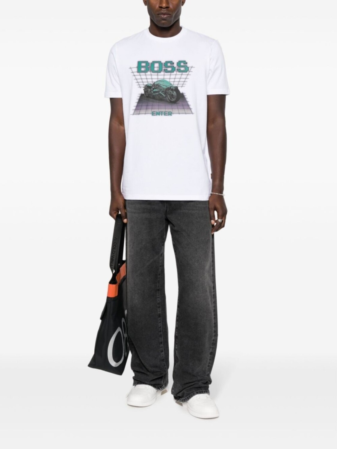 

BOSS футболка с логотипом, белый