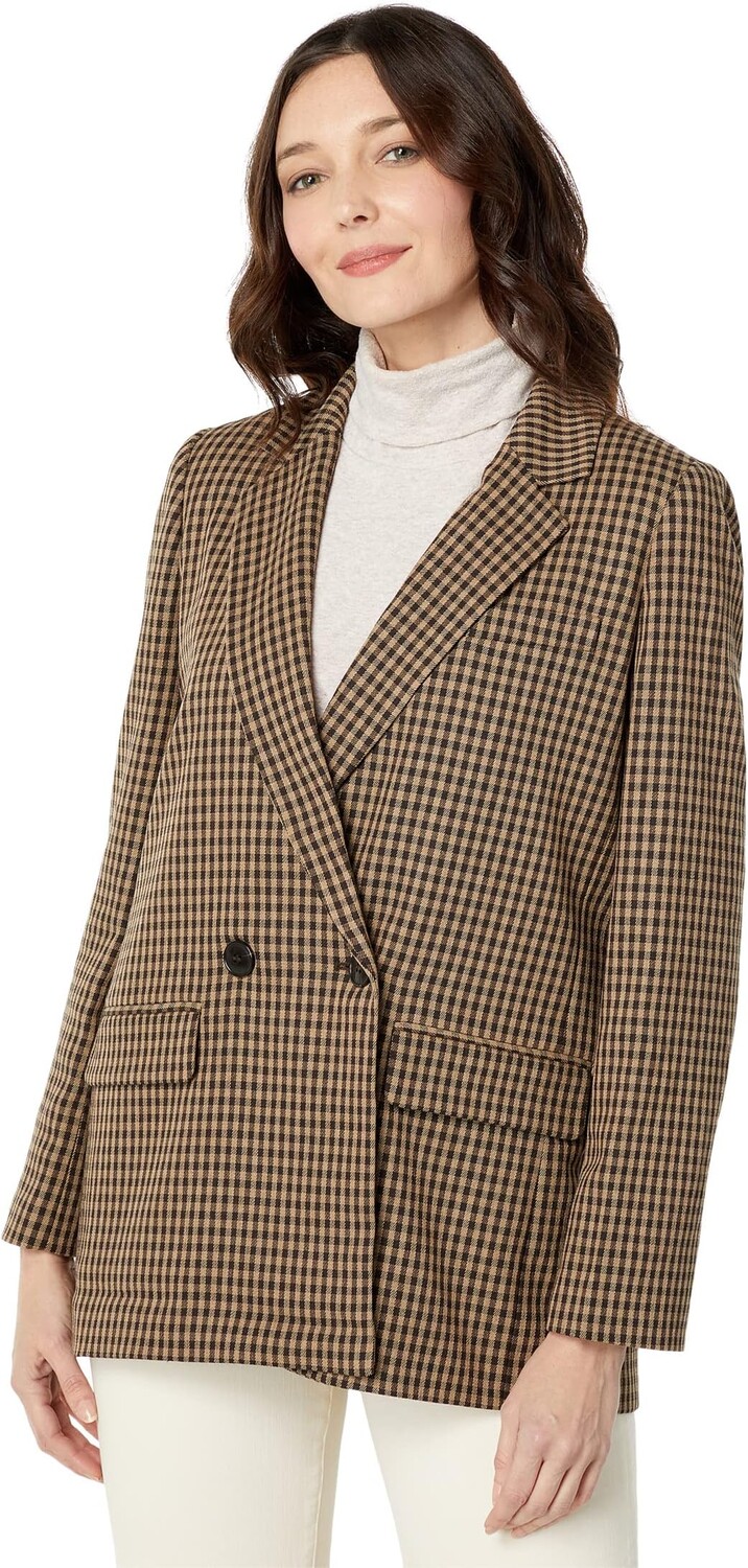 

Двубортный пиджак Caldwell Kyran Mini Check Madewell, цвет Kyran Mini Check