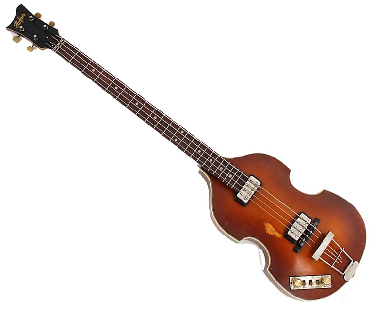 Басс гитара Hofner Violin Bass 1963 Relic Left Handed w/Case - Sunburst