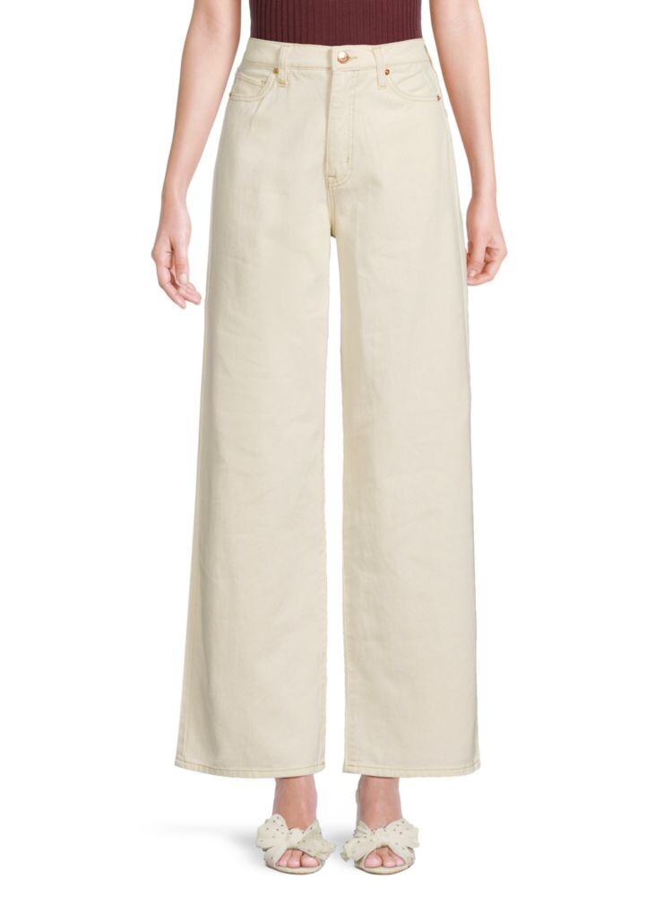 

Широкие джинсы с высокой посадкой Codie Sam Edelman, цвет Undyed Natural