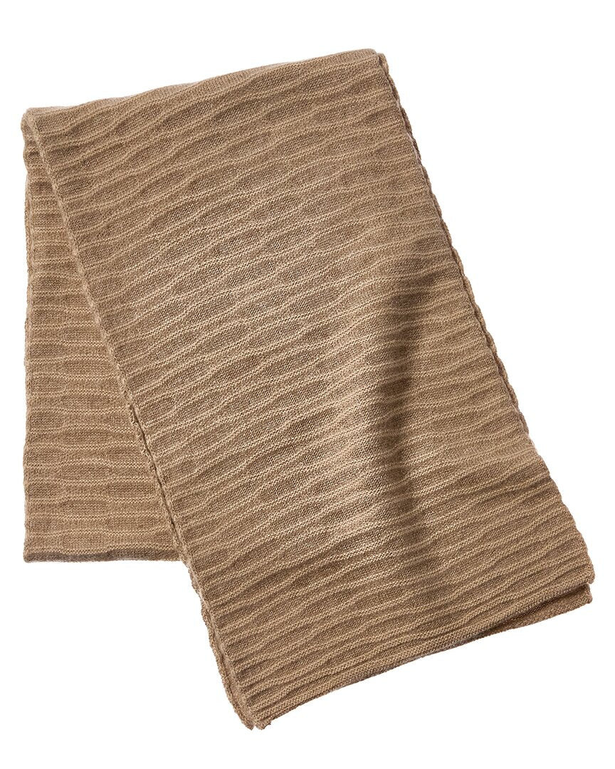 

Кашемировый шарф Hannah Rose Tree Bark Stitch, коричневый