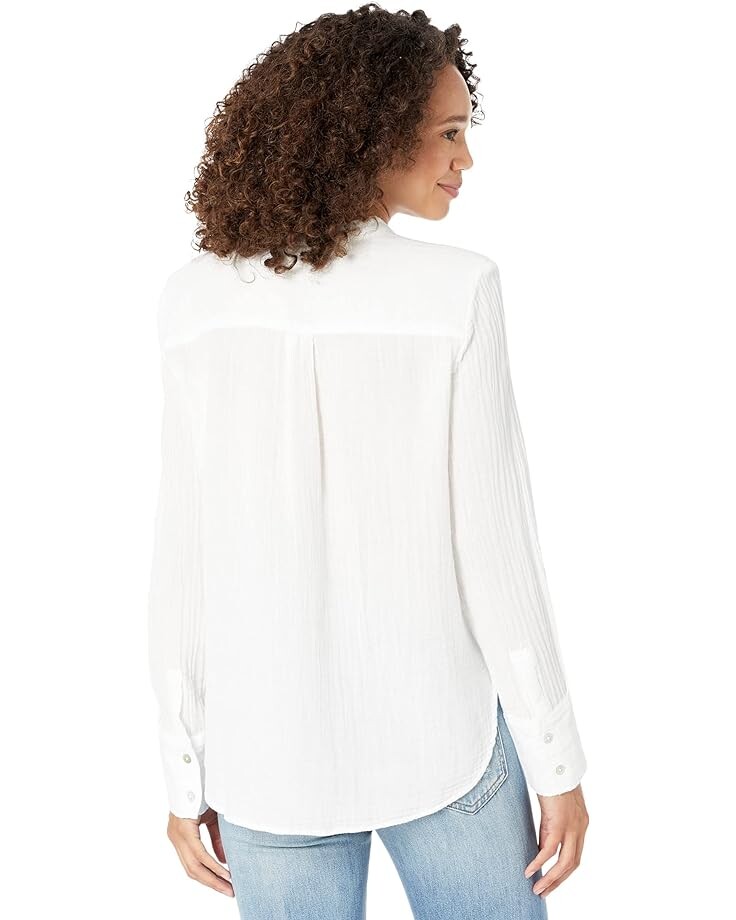 

Рубашка Faherty Dream Cotton Collarless Shirt, белый