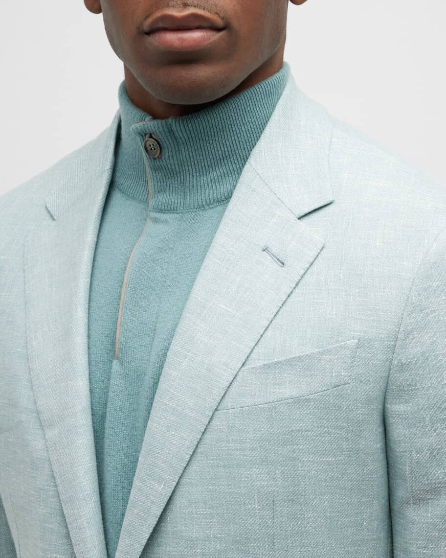

Мужское спортивное пальто с микроструктурой ZEGNA, Серый