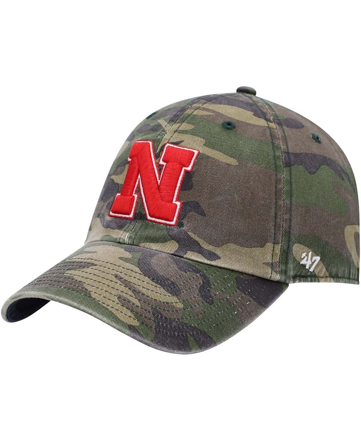 

Мужская камуфляжная регулируемая шапка Nebraska Huskers Clean Up Core '47 Brand